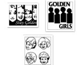 The Golden Girls Dorothy, Sophia, Blanche, Rose Decal Lot SVG Cut Files Instant Download