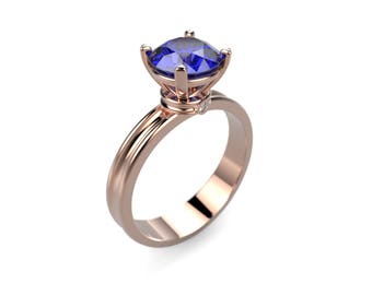 Sapphire Rose Gold Ring Rose Gold Sapphire Engagement Ring Sapphire Ring Sapphire in Rose Gold Rose Gold Sapphire Ring December Birthstone