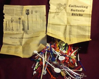 180 Piece Set of Vintage Swizzle Sticks From Around the World