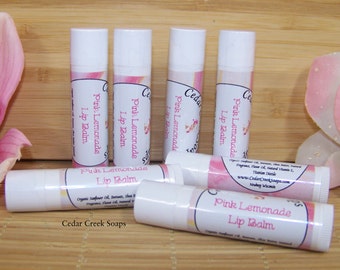 Pink Lemonade Lip Balm ~ Pink Lemonade Flavored Lip Balm ~ Flavored Lip Balms