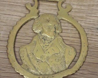 Vintage Horse Brass of Admiral Horatio Nelson Marked 1805 - Metal-Metalworking, Collectable.