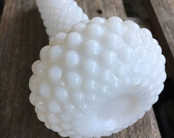Milk Glass Hobnail Vase