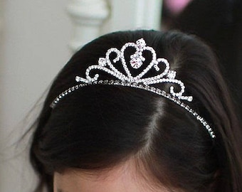 Rhinestone Princess crown, Rhinestone crown headband, Tiara headband, crown headband, Birthday crown, Princess crown, Princess tiara, Girl