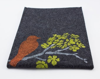 Kindle, Nook, Kobo or Galaxy Case - 100% Merino wool - Charcoal