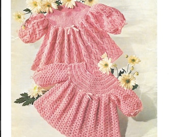 Crochet and Knitting Pattern for 4 Ply Dresses / tops PDF