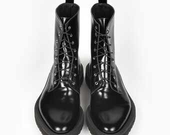 Black Leather Boots, Women Shoes, Combat Boots, Womens Boots, Leather Shoes, Black Shoes, Leather Boots, Gothic Boots, Women Leather Shoes
