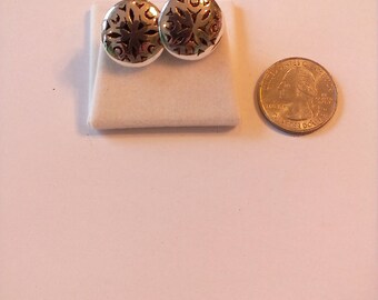 Vintage Sterling Silver Pierced Earrings