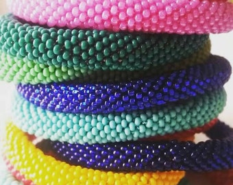 Handmade beaded crochet rope bracelets