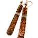 Hammered Copper Earrings, Long Dangle Earrings, Boho Shoulder Dusters, Copper and Silver Jewelry, Silver Wire Wrapped Earrings,