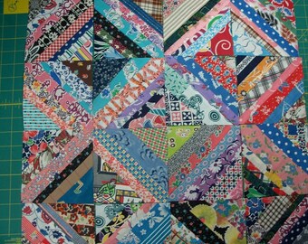 Strip Pieced 5" Vintage Feedsack,30s,40s Fabric Squares - FREE SHIPPING