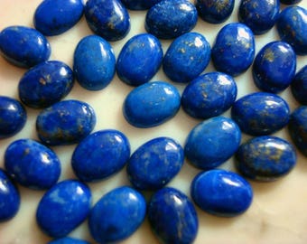 1 Lapis cabochon natural Afghanistan Lapis Lazuli oval cabochons 6x8mm cb014