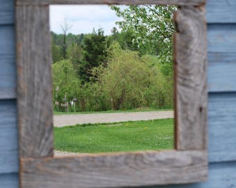 Wooden barn/bath/barnwood bathroom/reclaimed wood mirror mirror/wood framed mirror