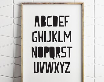 alphabet wall decor, alphabet printable, alphabet wall art, alphabet room decor, alphabet wall art print, alphabet print