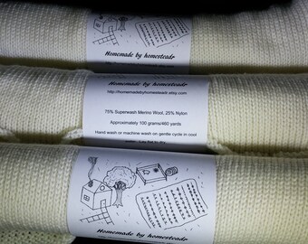 Undyed Superwash Merino/Nylon Sock Blank