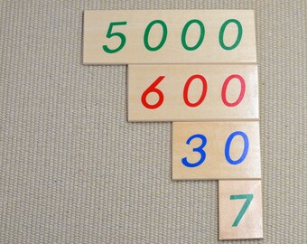 Montessori wooden number, learning toys | Montessori toys | montessori numbers | decimal system | Montessori toy | learning toy