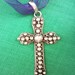 Cross Large .925 Sterling Silver Necklace Pendant Renaissance Medieval Style Christian Jewelry Easter Baptism Confirmation Gift Men Women