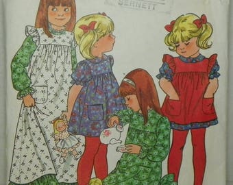 Butterick Pattern 5171 Children's Dress and Pinafore Size 2 Factory Folded Unused Printed In USA Sewing Collectible