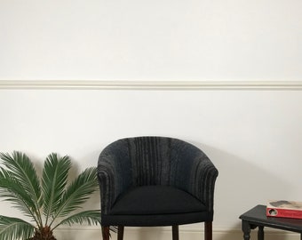 Newly upholstered midcentury tub armchair. Up-cycled to create long lasting comfort.