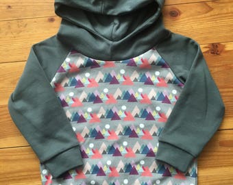 12-18 mo - Organic Cotton Hoodie with Lined Scuba Hood