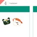 Sushi bear stickers, planner stickers, bear stickers, sushi stickers – 30 MINI size stickers