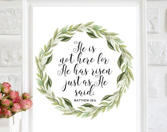 He is risen wreath | Etsy