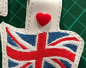 Union Jack Flag key fob