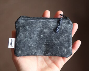 wallet for men / denim slim wallet / fabric card wallet / vegan