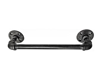 Towel rack, towel bar, towel holder rod hand towel holder bath towel industrial bathroom rustic towel rack steampunk iron pipe door handle