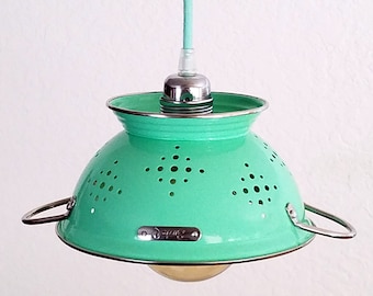 Colander Pendant - Kitchen Pendant Light - Kitchen Colander - Kitchen Light Fixture - Unique Lighting
