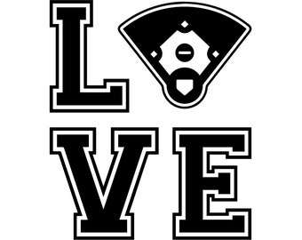 Love Baseball #25 Player Tournament Ball Bat League Equipment School Team Game Field Sport Logo.SVG .EPS .PNG Vector Cricut Cut Cutting File