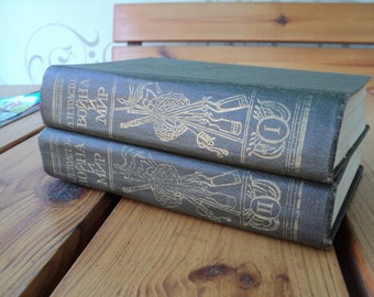 War and Peace, Leo Tolstoy, Russian text, 2 books, illustrated, collection, 4 volumes, Russian classics, writer,