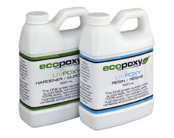 Ecopoxy UV. 1 L You have found a safe, Environmentally Friendly, Low Odor, Plant based epoxy. Needs no ventilation. Casting resin.