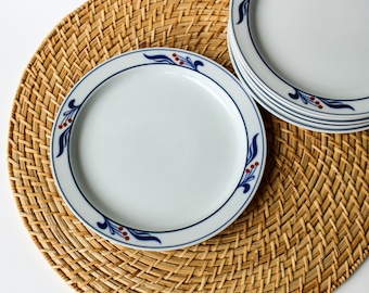 Vintage Dansk Maribo Salad Plates / Dansk Bistro Bread and Butter Dishes / Dansk Japan / Niels Refsgaard / Set of 6 / Cobalt Blue Berries