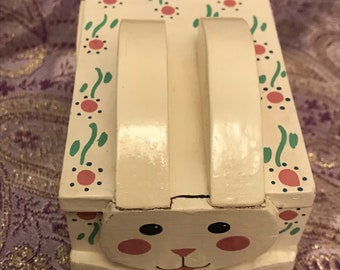 Handmade Wooden Rabbit Trinket Box