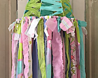 Colorful fabric strip Lampshade Canopy