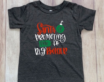 Big Brother Shirt, Big Bro Shirt, Boy Christmas Shirt, Santa Big Brother, Promoted to Big Brother, Big Brother Tshirt, Big Brother Tee