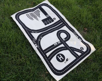 Town Map Play Mat, Perfect for Playing Cars and Trucks!