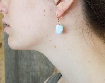 Aquamarine Dream Earrings, sundance style jewelry, sundance style earrings, aquamarine earrings, boho earrings, bohemian jewelry, gemstone