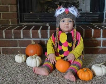 Baby Owl Halloween Costume/Pink/Blue/Girl/Boy