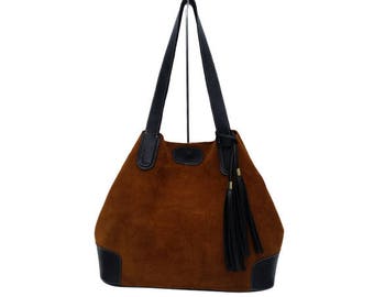 BROWN Leather HANDBAG