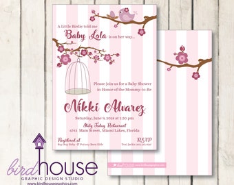 A little Birdie Baby Shower Invitation