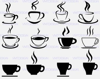 Coffee cup SVG - Coffee cup vector - Coffee cup SVG files - Cup Coffee SVG - Coffee cup Digital clipart , files download svg, eps, jpg, png