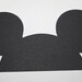 Small Mickey Mouse Ears Die Cut Out, 4 1/2 inches, Perfect for Cards, Banners, Scrapbooking Set of 10 Party Decoration Party Bag