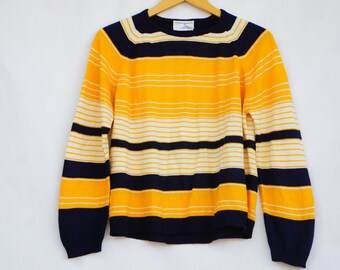 Vintage 50s-60s Women's Striped Sweater By Norton's Point/Retro/Mid Century