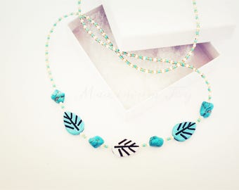 Beautiful Turquoise Leaf Necklace