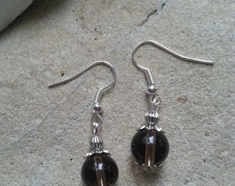 597 - smoky quartz earrings