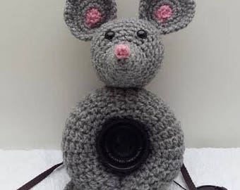 Camera Cover, Photographer Equipment, Photographer Accessory, Lens Buddy Mouse, Stuffed Mouse, Lens Buddy for taking baby pictures