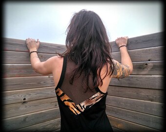 Tiger Kleid / / Kleid Orange Tiger / / SpSm 18 / / alternative Punk-Raver Tier drucken