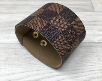 Louis Vuitton (reworked) Handmade Bracelet | Cuff Bracelet | Wrist Cuff Band | Jewellery | Upcycle Jewelry | Fashion Cuff
