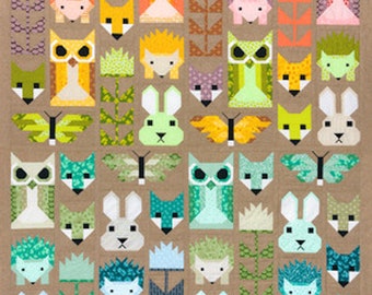 Elizabeth Hartman Fancy Forest Quilt Kit *New Recolored* / Robert Kaufman Terrarium, Reef, Pond, Rhoda Ruth Fabrics